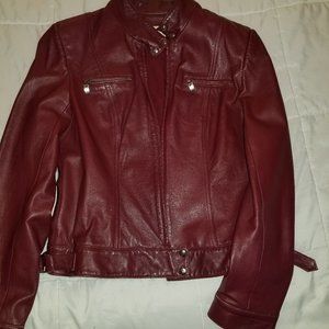 Red Leather Vintage Hugo Buscati (for Victoria's Secret) Jacket